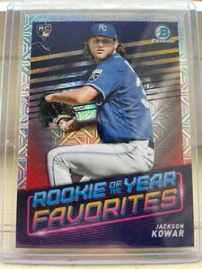 2022 Bowman Chrome JACKSON KOWAR Mojo Refractor Rookie Parallel Card #ROYF-9 KC - Picture 1 of 2