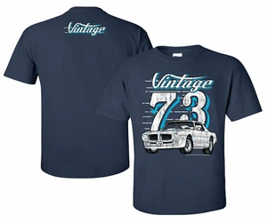 Johny Rockstar Vintage '73 Pontiac Trans-AM 1970s Muscle Cars T Shirt VIN-011 - Picture 1 of 3