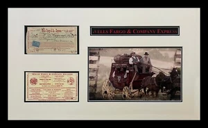 Wells Fargo Original Draft Receipt From 1899 Museum Framed Ready to Display - Picture 1 of 3