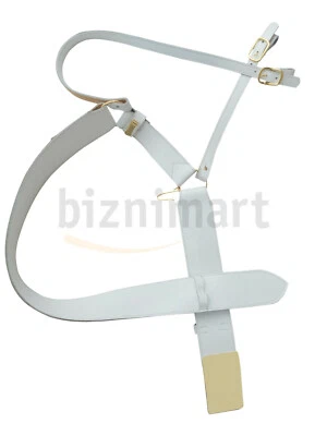 Regiment Officer Baldric Highland 剑腰带白色皮革 — 第 1/4 张图片