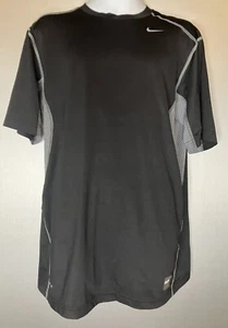 Nike Pro Combat Dri Fit Black Short Sleeve Shirt Size XL 18-20 Boys Youth - Picture 1 of 10