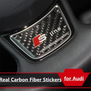 1Pcs S Line Steering Wheel Sticker Carbon Fiber Styling Vehicle Emblems UK STOCK - Picture 1 of 5