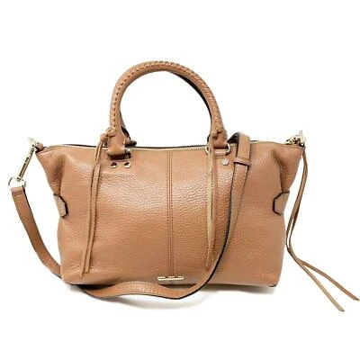 Rebecca Minkoff Moto Almond Brown Leather Satchel Ladies Tote Purse HF16LMOS26 - Image 1 of 4