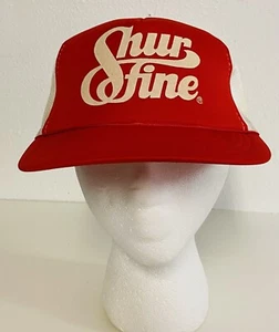 Vintage 80s Shur Fine Foam Mesh SnapBack Trucker Farmer Hat Headwear - Picture 1 of 6