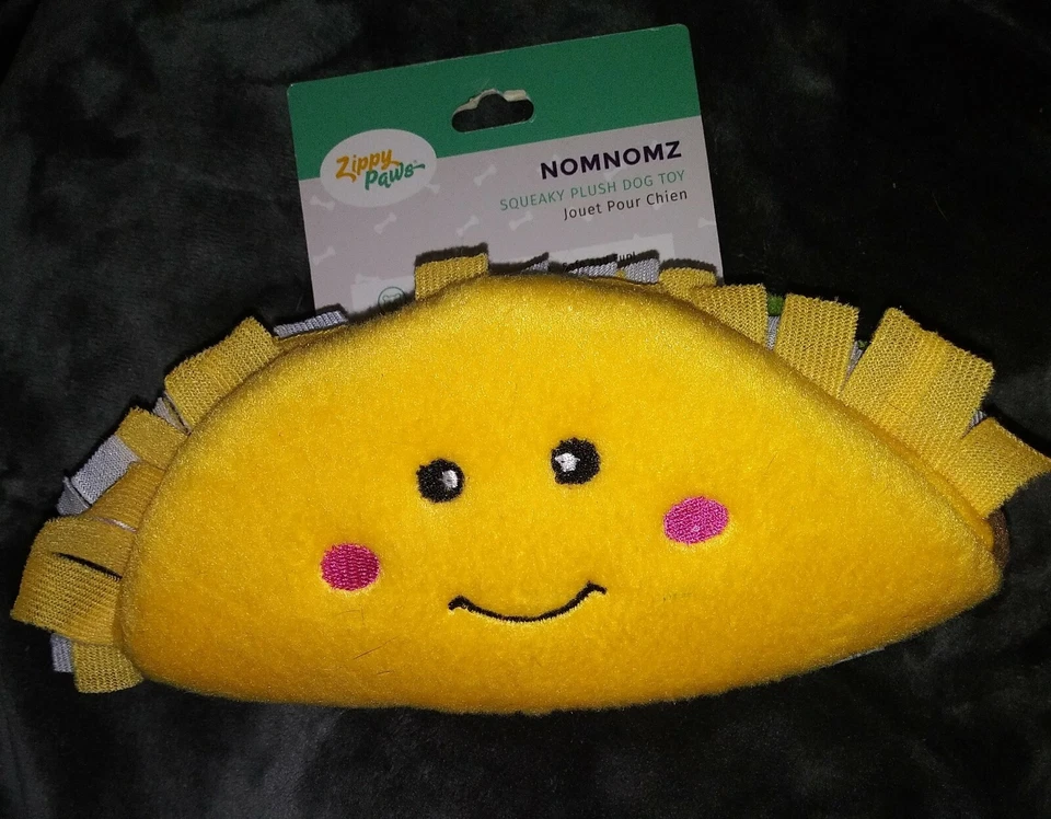 *NEW* Zippy Paws 8' NOMNOMZ Squeaky Plush Stuffed Taco 🌮 Toy For Dogs - Image 1 of 4
