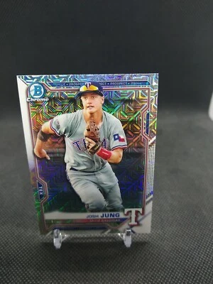 2021 Bowman Chrome Baseball Prospects Mojo Refractor Josh Jung #BCP-38 Rangers - Image 1 of 2