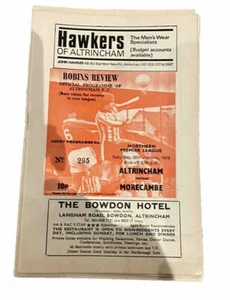 ALTRINCHAM V MORECAMBE - NORTHERN PREMIER LEAGUE - 28/1/1978 - Picture 1 of 1