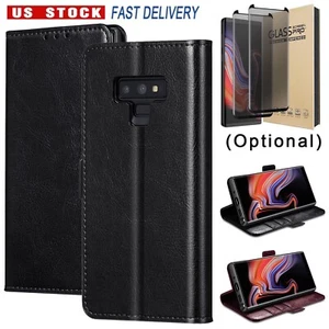 Für Samsung Galaxy Note 9 Handyhülle Leder Wallet Cover Privacy Hartglas - Bild 1 von 24