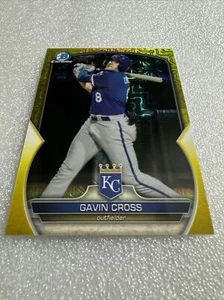 2023 Bowman Chrome Mega Prospect•Yellow Refractors•BCP160 Gavin Cross-OF- 36/75 - Picture 1 of 4