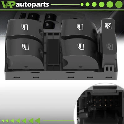 Ajuste para Audi A4 Quattro 2002-2008 interruptor ventana izquierda alta calidad delantero izquierdo Foto 1 de 4