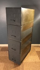 4 Early Century Stackable Steel L.B. File Cabinets