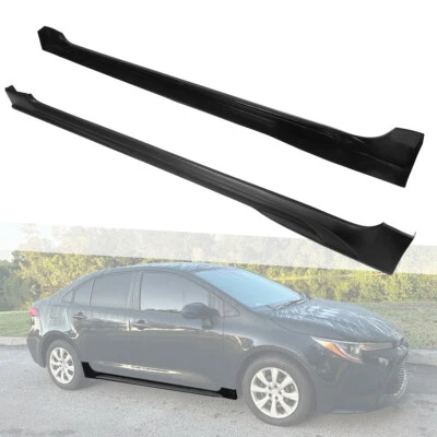 TRD Style Side Skirts Extension Body Kit For 2020-2025 Toyota Corolla 4Dr Sedan - Imagem 1 de 4
