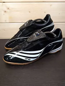 Adidas +F10.7 TRX Herren UK 11 EU 46 Schwarz Weiß Indoor Astro Sneaker 2007 Y2K - Bild 1 von 17