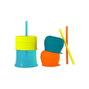 Boon Snug Straws And Sippy Cup Universal Silicone Lids Pink Purple And Blue