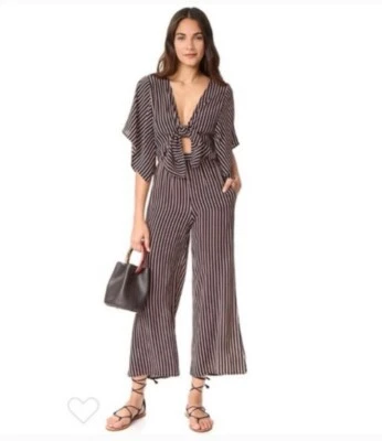 Faithfull the Brand Tilos Striped Jumpsuit size 8 - Изображение 1 из 4