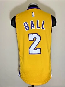 Adidas LA Lakers Lonzo Ball #2 MEDIUM Stitched Yellow Gold Home Jersey NBA - Picture 1 of 9
