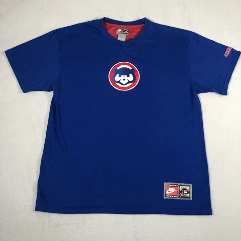 VINTAGE Chicago Cubs Shirt Adult Large Blue Nike MLB Baseball Outdoor Mens 1196 Cover