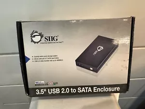 SIIG 3.5" USB 2.0 to SATA Enclosure for data transfer up to 480Mb/s - Used - Picture 1 of 2