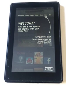 Amazon Kindle Fire Tablet 1st Generation (D01400) 8GB Black 7" - #20241110318 - Picture 1 of 6
