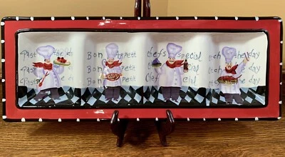 "Bandeja para servir dividida de 19"" International Jennifer Brinley GOURMET CHEF CERTIFICADO" Foto 1 de 4