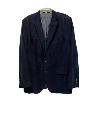Abrigo deportivo Stafford para hombre azul marino pana blazer parches en el codo talla 46 largo Foto 1 de 4