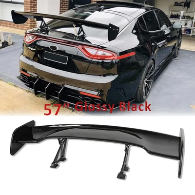 For KIA Stinger Optima Glossy Black 57" Rear Spoiler Wing Truck GT-Style Foto 1 de 4