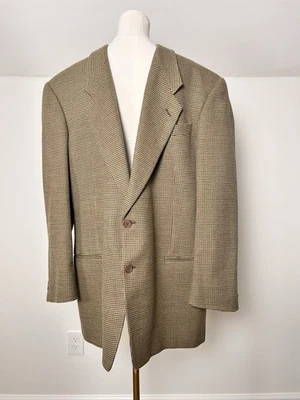 Blazer Giorgio Armani De Colección Lana Virgen Pura Talla 44L Hombres Negro Doble Pecho Foto 1 de 4