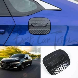 For Honda Accord 2018-2022 ABS Carbon Fiber Fuel Filler Gas Tank Cap Cover Trim - Picture 1 of 9