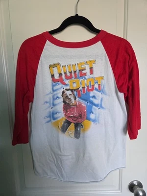 1983 Quiet Riot Metal Health Tour Raglan Jersey Red Sleeves Size Med - Image 1 of 3
