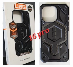 UAG Urban Armor Gear Monarch Pro Case Apple iPhone 16 Pro Black Carbon Fiber - Picture 1 of 4