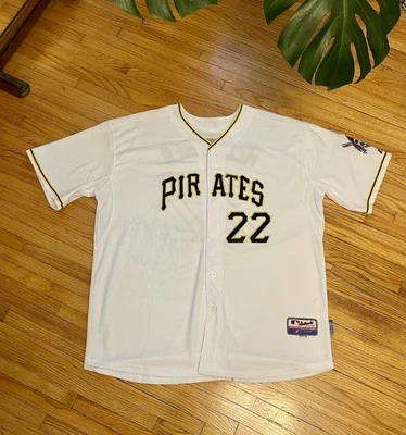 Camiseta blanca visitante Andrew McCutchen MLB Majestic Pittsburgh Pirates talla 56 para hombre Foto 1 de 4