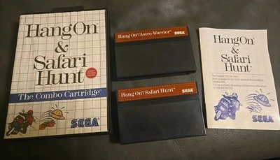Sega Master 2 Games- Hang On & Safari Hunt And Hang On/Astro Warrior - Image 1 of 4