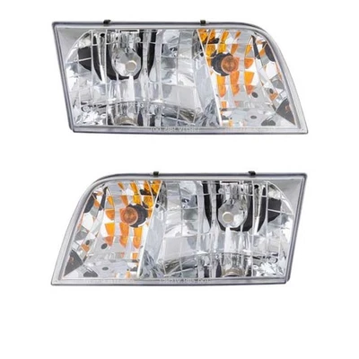 Para 98-11 Crown Vic Faro Faro Halógeno Luz Lámpara con Bombilla JUEGO DE PAR Foto 1 de 4