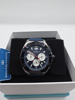 NEW TechnoMarine Seven Seas Men's Chronograph Watch Blue TM-725020 44MM Case - Image 1 of 4