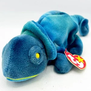 TY Beanie Baby Babies Rainbow the Iguana Plush Animal - Picture 1 of 8