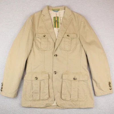 Chaqueta Oxford Haggar Life Caqui Dos Botones Para Hombre Talla Pequeña Caqui Algodón Poli Foto 1 de 4