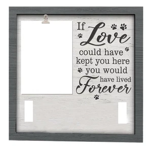 Pet Loss Memorial Photo Frame with Dedicated Collar Holder and 4x6 Photo Clip - Picture 1 of 6