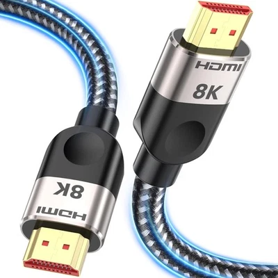 Cavo HDMI 3 Metri [8K@60Hz,4K@120Hz144Hz,48Gbps] Ultra High Speed 7680P Earc HDC - Immagine 1 di 4