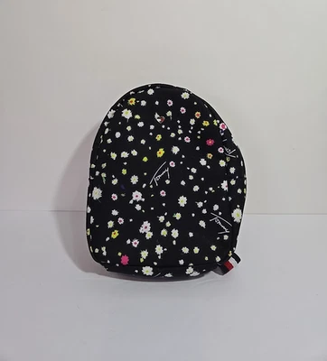 Tommy Hilfiger Y2k 90s Black Floral Mini Backpack Purse 8" x 6" x 3" - Image 1 of 4