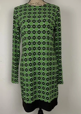 Michael Kors Dress Geometric Long sleeve Crew Neck Knee Length  Size XL - Image 1 of 4