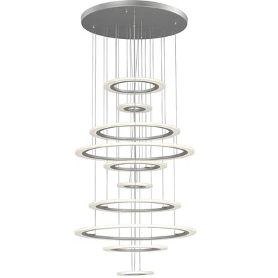 ET2 Contemporary Lighting E22665-11MS Saturn II LED Pendant Matte Silver - Image 1 of 4