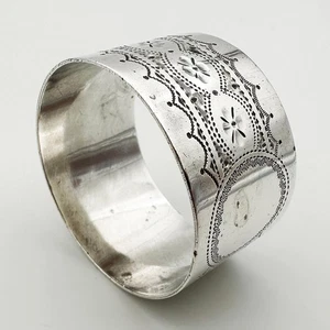 ANILLO SERVILLETA PLATA ESTERLINA VICTORIANO Londres 1892 Mappin & Webb - Imagen 1 de 6