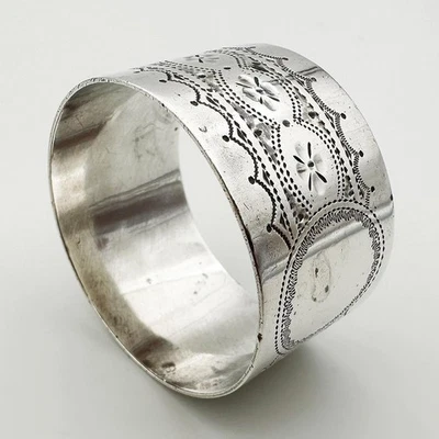 ANILLO SERVILLETA PLATA ESTERLINA VICTORIANO Londres 1892 Mappin & Webb Foto 1 de 4