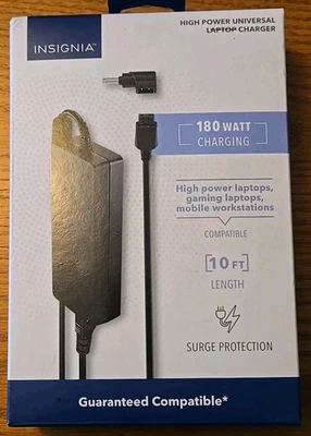 Insignia 180W High Power Universal Laptop Charger NS-PWL9180 (OPEN BOX) - Image 1 of 3