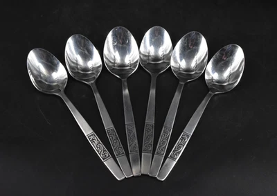 De Colección Amefa ROYAL DAMASK Juego de 6 Cucharadas Sopera Acero Inoxidable Holanda Foto 1 de 4