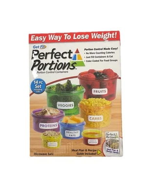 Perfect Portions Portion Control Containers 14 Piece As Seen on TV Weight Loss - Image 1 of 4