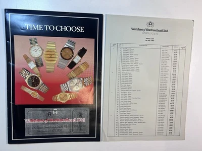 Relojes de Suiza 1985 Catálogo + Lista de precios - Rolex, Patek, Omega V Raro Foto 1 de 4