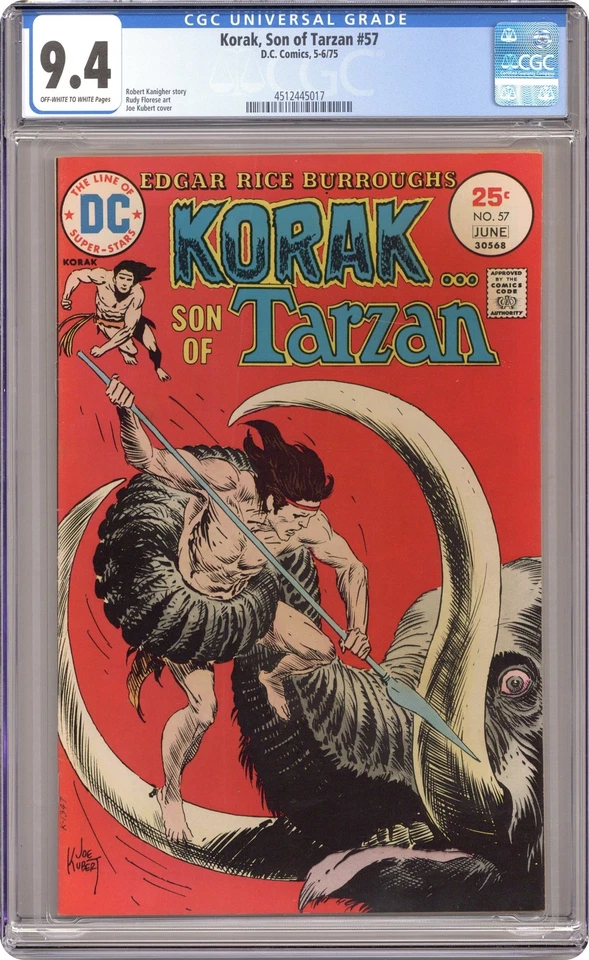 Korak Son of Tarzan #57 CGC 9.4 1975 4512445017 - Image 1 of 1