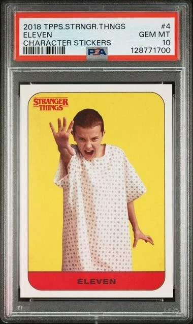 Eleven 2018 Topps Stranger Things #4 Character Stickers PSA 10 - Image 1 of 1