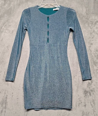 Vestido Hollister para mujer extra pequeño azul azulado metálico brillante fiesta de fiesta Foto 1 de 4